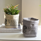 Decorative fabric plant pot with print – Versatile storage pot for plants and decor