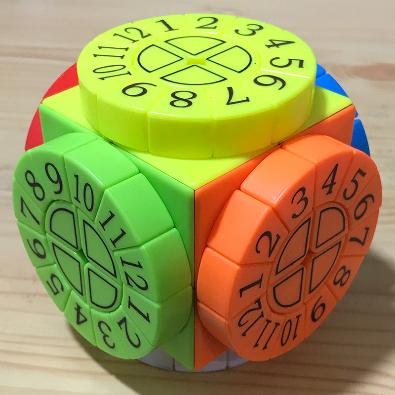 Hardest Magic Cube, with 6 Color Surfaces and 6 Roulette Wheels, for Kids and Adults