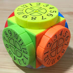 Hardest Magic Cube, with 6 Color Surfaces and 6 Roulette Wheels, for Kids and Adults
