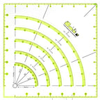 Cutting gauge for arch and fan patterns
