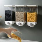 Wall-mounted kitchen storage for cereals