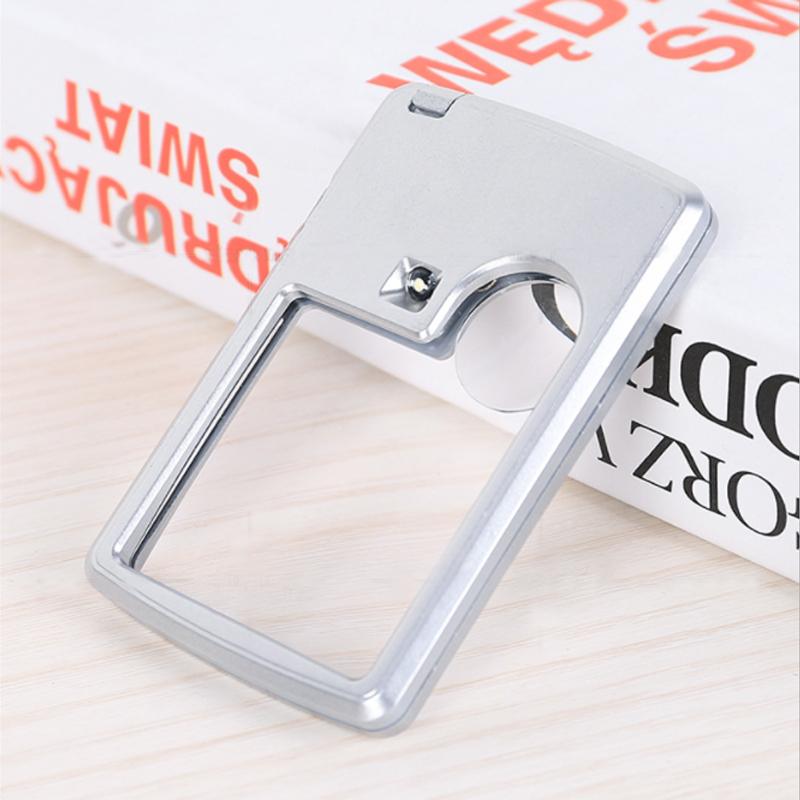 LED Card Type Magnifying Glass for Reading