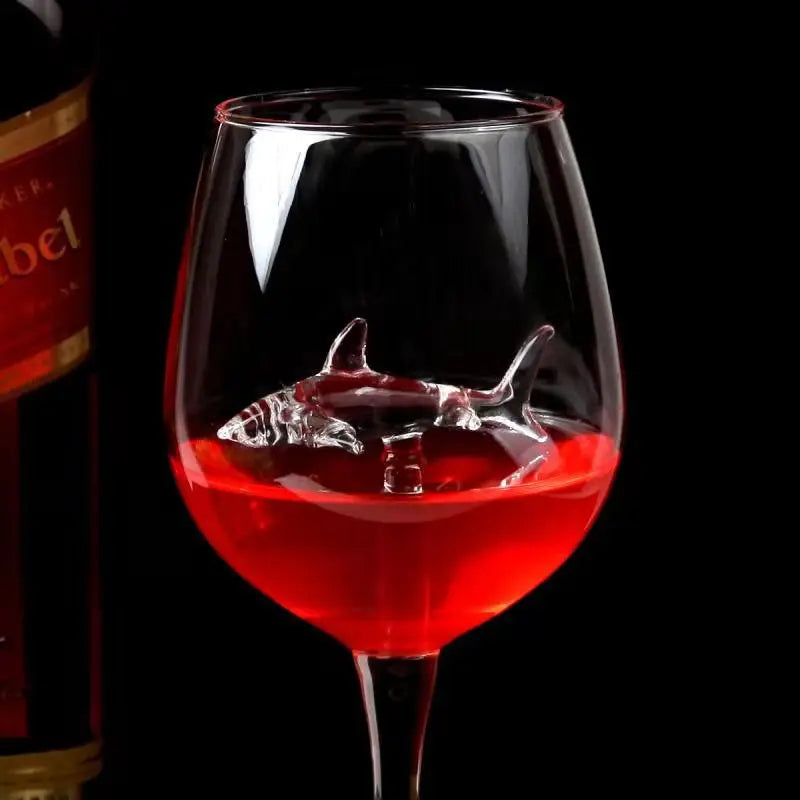 Built-in Shark Sea Wine Glasses
