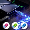 Magnetic USB charging cable with LED
