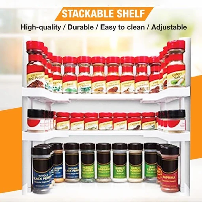 Adjustable Two-Layer Spice Rack