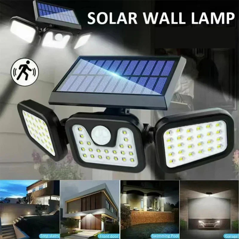 Solar-powered outdoor wall lamp