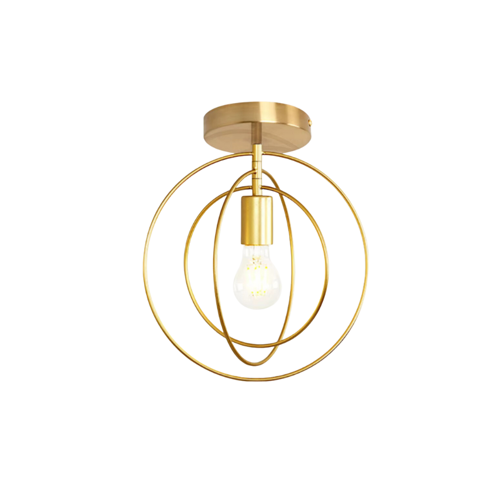 Modern Ring-shaped Ceiling Lamp Gold
