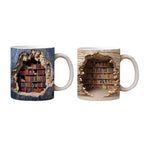 3D bookshelf mug