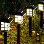 Luxury Outdoor Lamp Black Solar Powered
