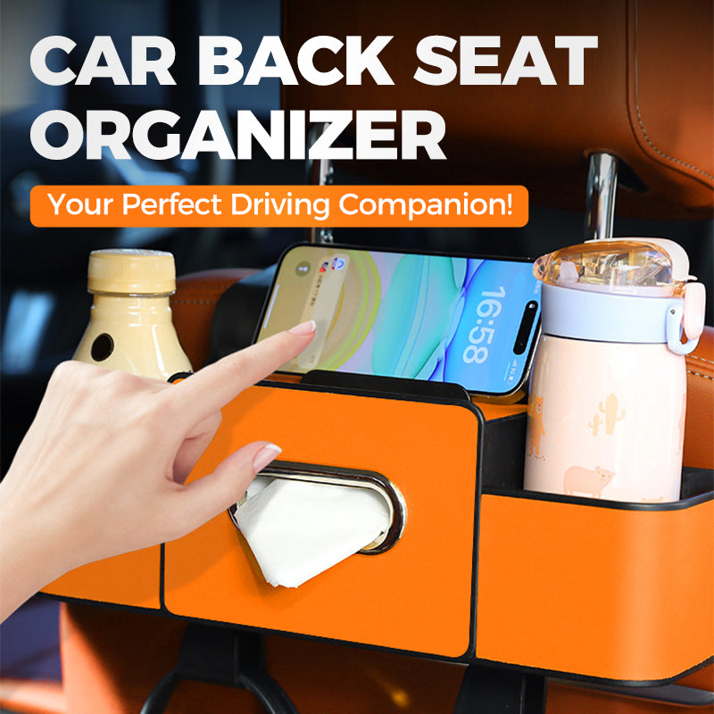 Multifunctional and waterproof car backseat organizer