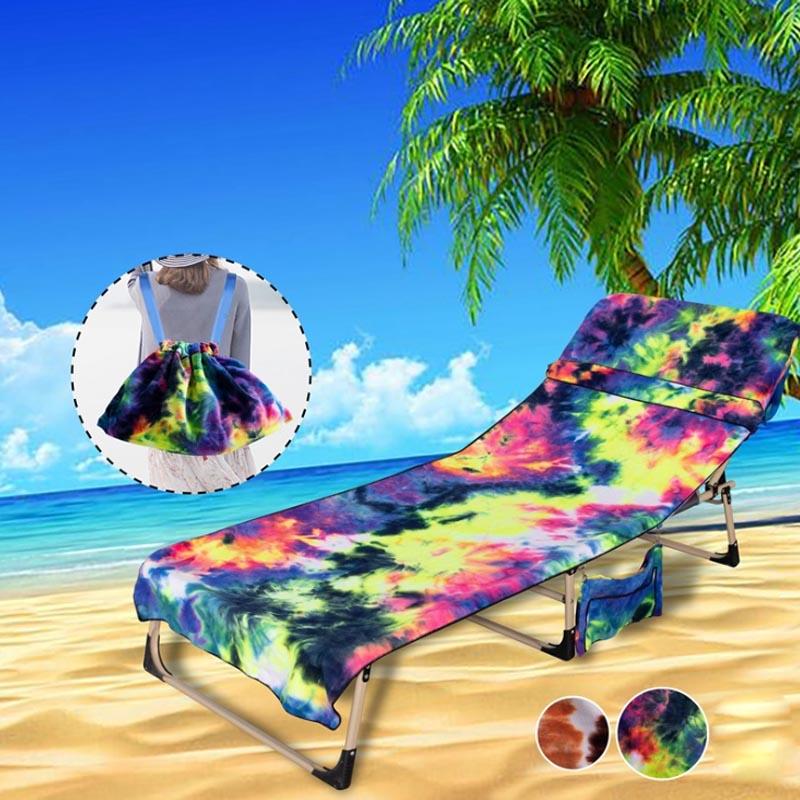 Microfiber deck chair cover for the beach