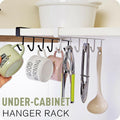 6 Hook Under-Cabinet Hanging Shelf