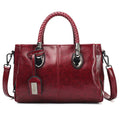 New oil wax leather handbags Boston soft leather large tote bag