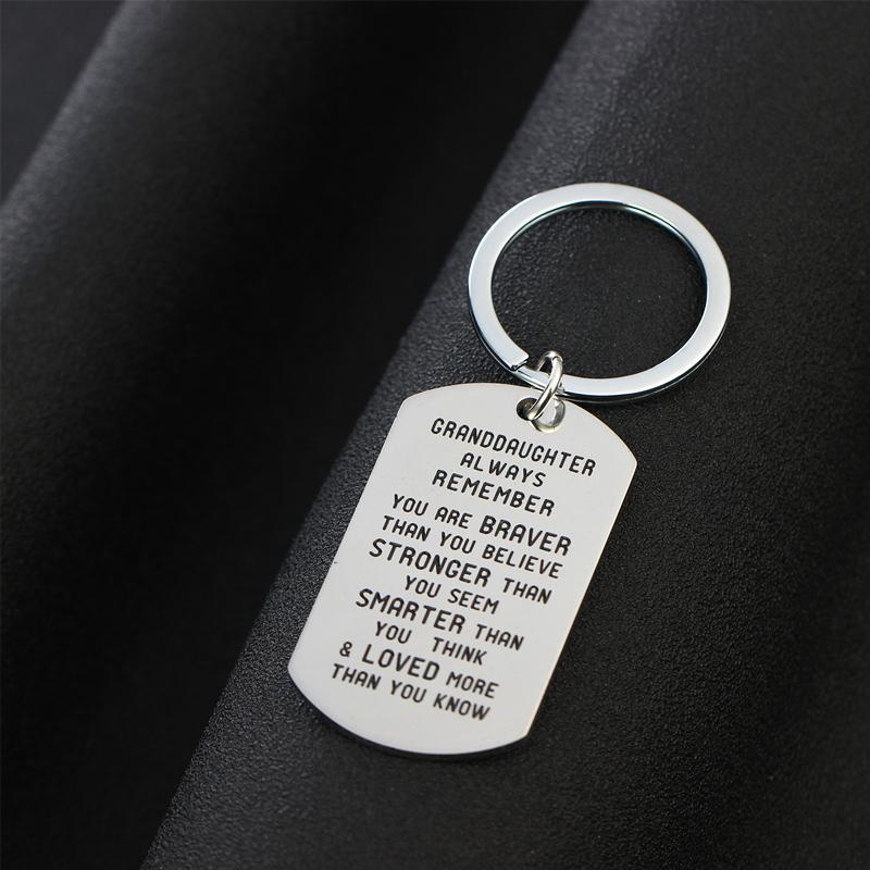 To my grandchild grandson granddaughter son daughter gift inscription keychain