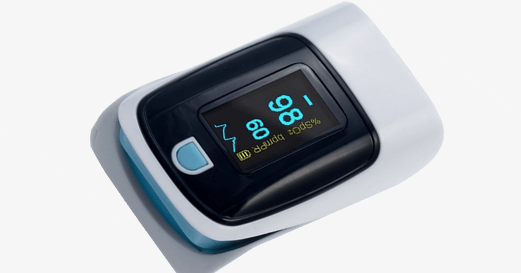 Advanced Finger-Tip Pulse Oximeter with Neck and Wrist Strap - Measures oxygen levels and pulse with the future in your hands