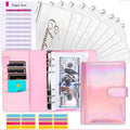Budget binder with cash envelope system and credit card slots