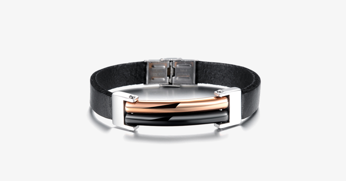 Dual Tone Korean Style Men's Bracelet made of Stainless Steel