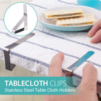 Stainless Steel Tablecloth Clips (Set of 4)