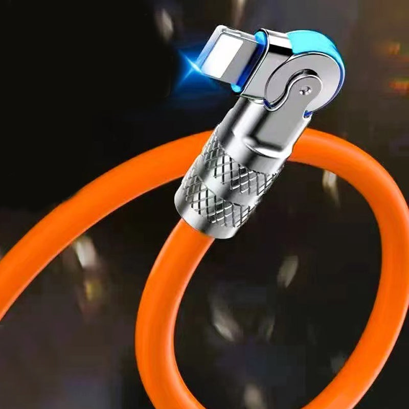 Rotating elbow data cable