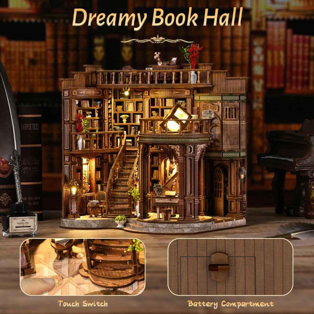 Dreamy Book Hall DIY Mini House Kit | DIY Miniature Kit