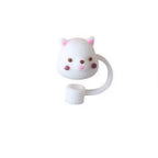 Drinking straw lid & decorative attachments made of silicone