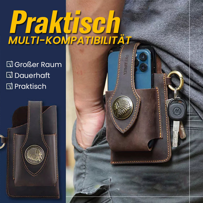 Multifunctional leather phone case
