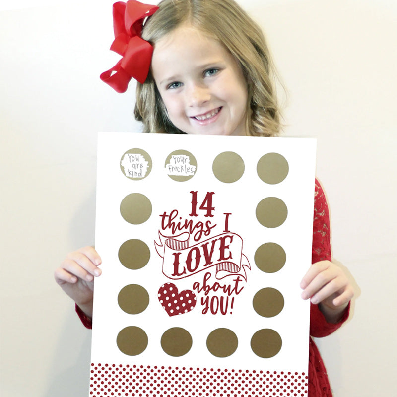 Valentine's Scratching Advent "14 Things I Love About You!"
