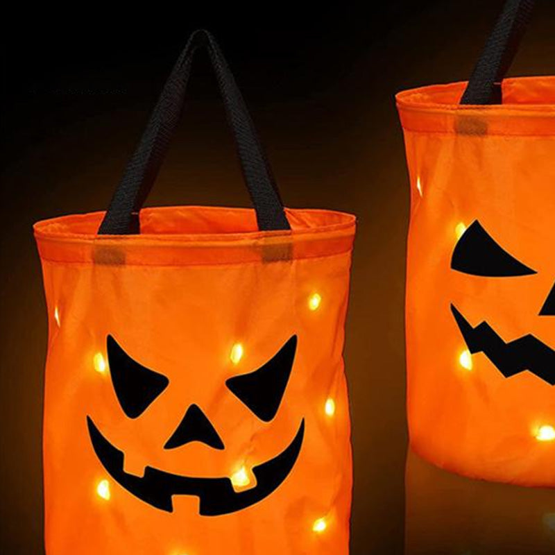 Personalized glowing pumpkin bag