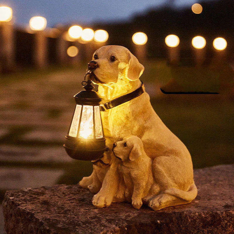 Solar-LED Dog Figure for the Garden