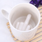 Personalized ceramic long finger cup