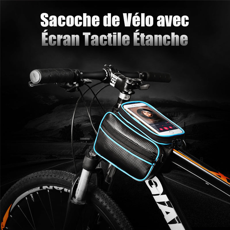 Mountain bike bag with waterproof touchscreen