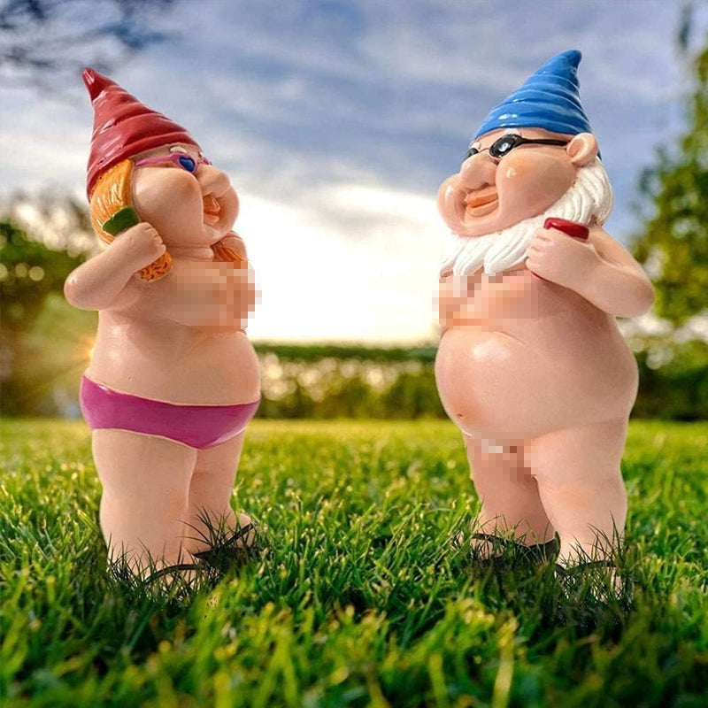 Cheeky Garden Gnome Funny Statue