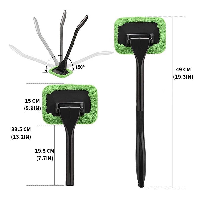 Microfiber cleaner with 2 reusable microfiber hoods