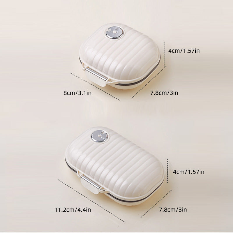 Portable daily pill box