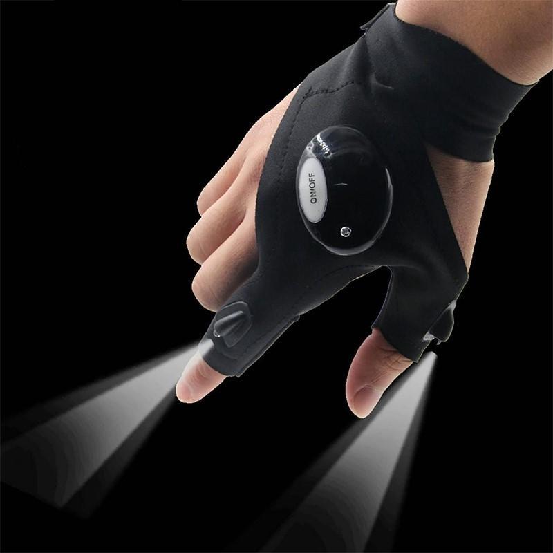 LED gloves with waterproof lights