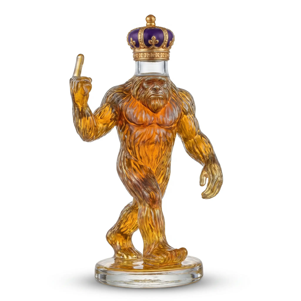 Whiskey Decanter Funny Bigfoot Glass Bottle