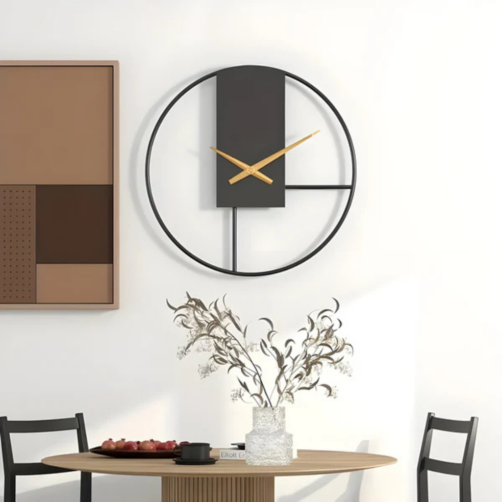 Aurum | Large Wall Clock Modern Black 40 cm Minimalistic