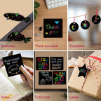 【100 sheets/1 set】DIY Rainbow Magic Scratch Paper Art Set