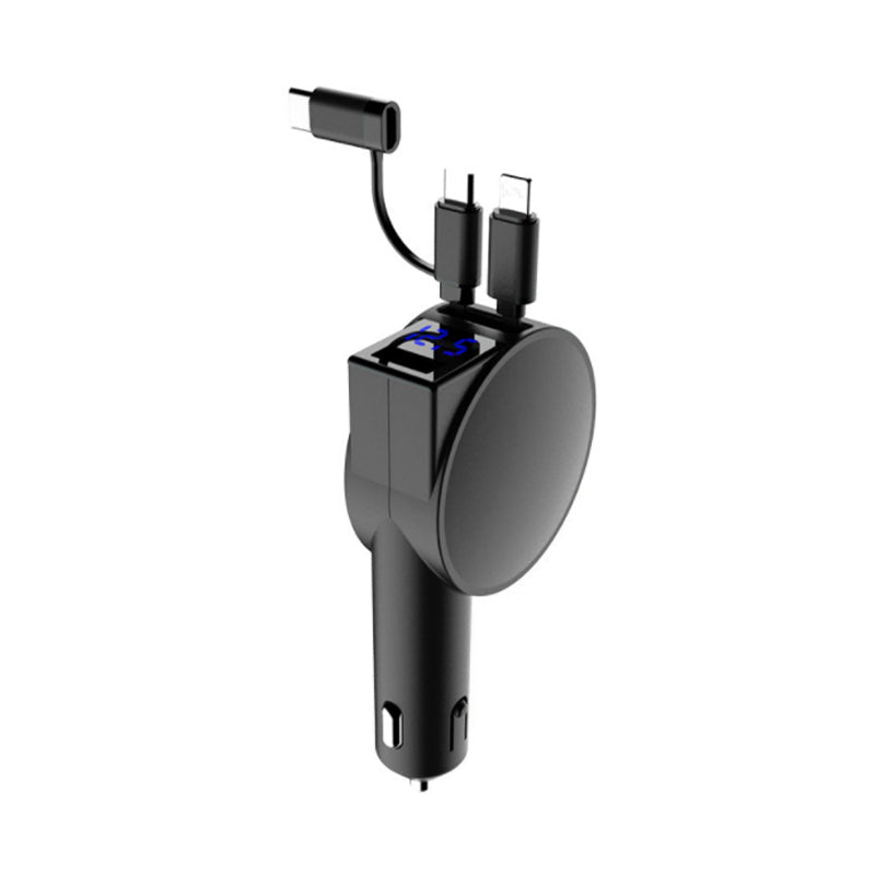 3-in-1 retractable quick charge car adapter