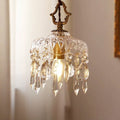 Large Brass Crystal Chandelier