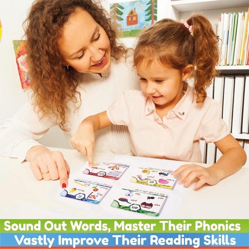 Phonics Flashcards - Learning to read in 20 steps - Digraphs CVC mixtures long vowel sounds