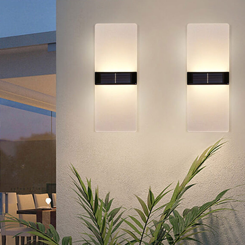 LumaZen Solar LED Wall Lamp | Weatherproof | Solar Powered Outdoor Lighting | Garden & Patio Decor