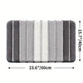 Lumiere Striped Absorbent Bath Mat