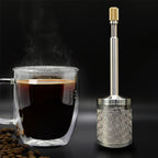Manual coffee filter made of stainless steel