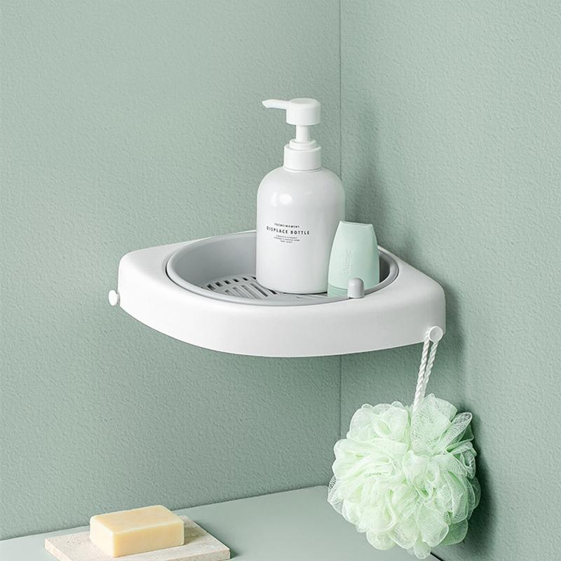 Bathroom Corner Rotating Shelf