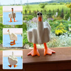 Duck ornament in the shape of the middle finger