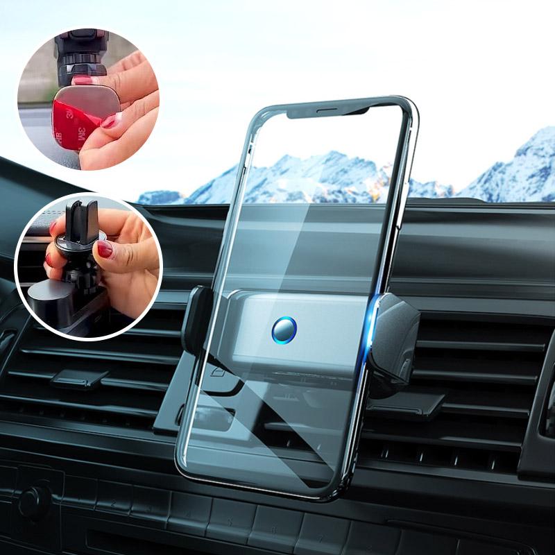 Adaptive phone holder with 360-degree rotation