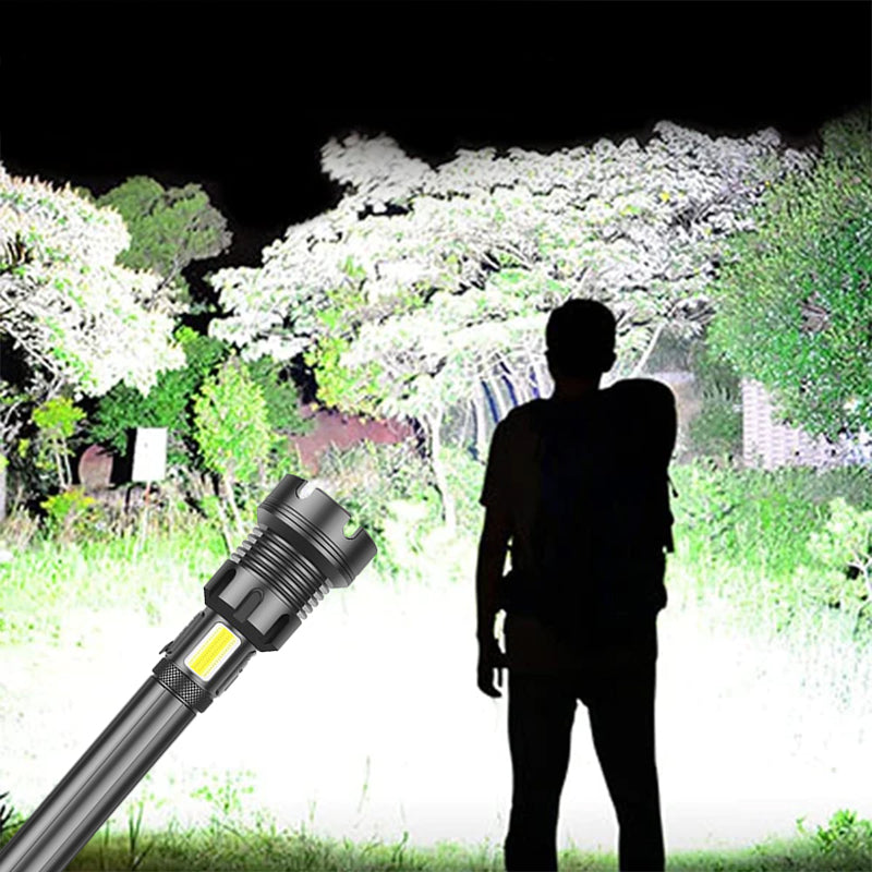 Tactical rechargeable laser LED flashlight