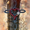 Natural Horseshoe Cross with Heart