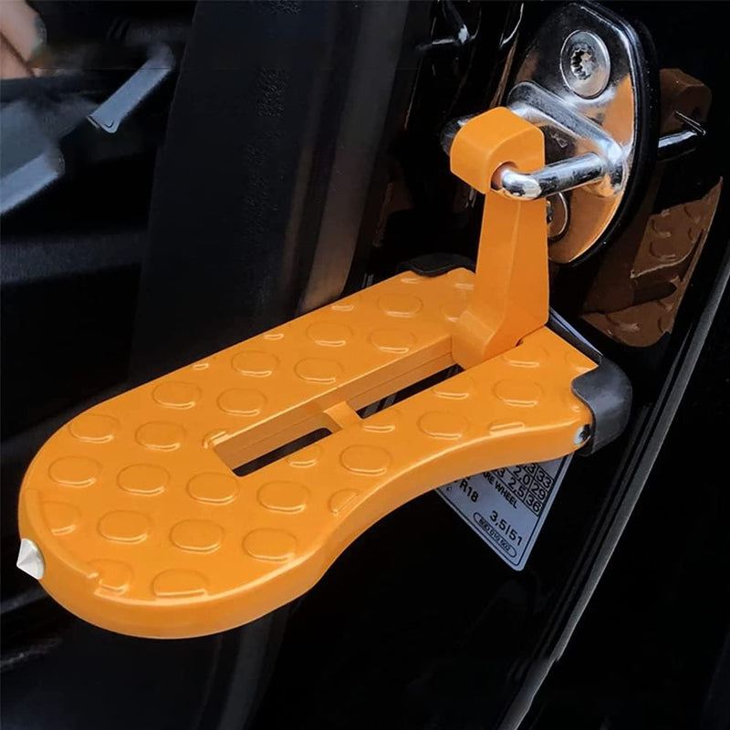 U-shaped door threshold bolt with safety hammer